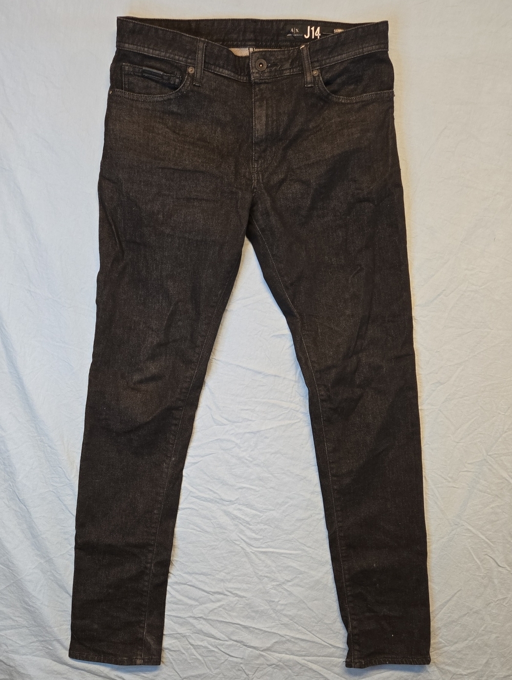 Armani Exchange J14 Black Skinny Tapered Fit Denim Jeans